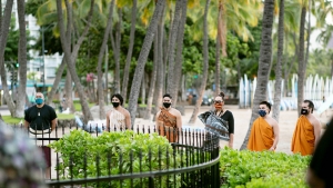 People standing in a circle