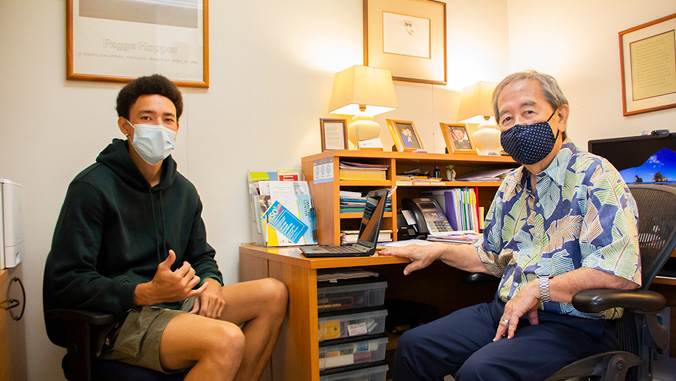 Counselor and student in an office