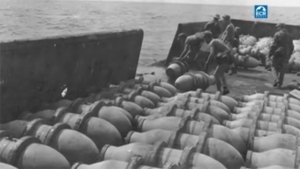 ammunition loaded on a boat