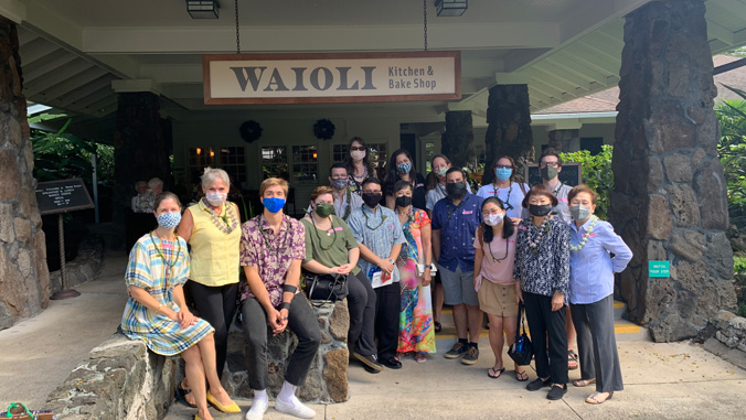 Group outside Waioli