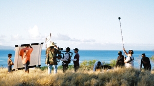actors and crew filming