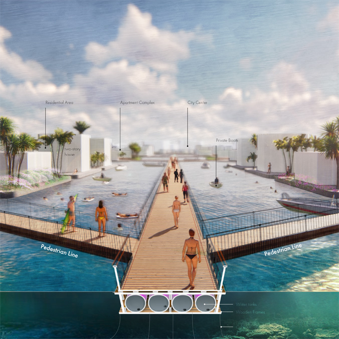 Floating city, vertical gardening among winning student architecture designs