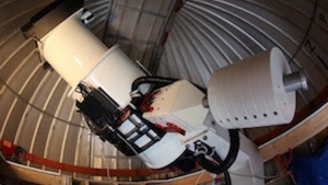 Telescope inside the observatory