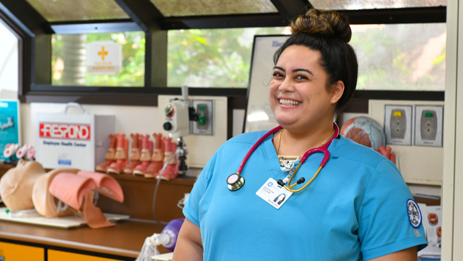 Healthcare person smiling