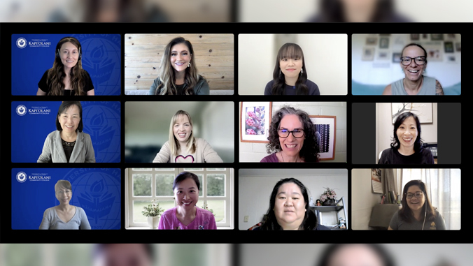 faces on screens