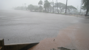 heavy rain on canal