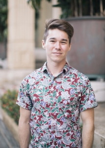 person wearing a red shirt