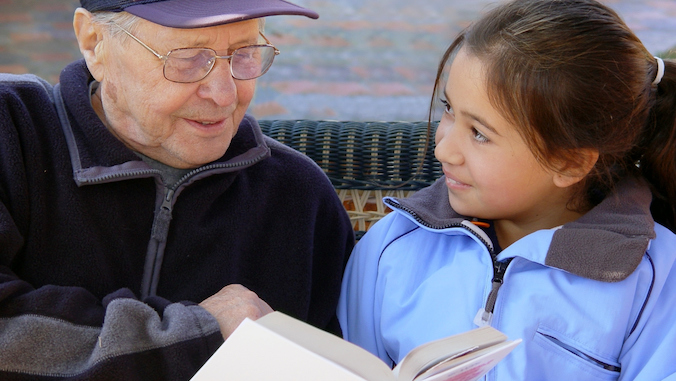 grandpa and child