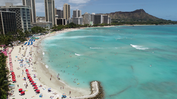 beach aerial shot