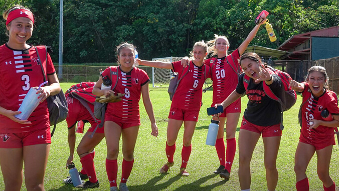 U H Hilo womens soccer players