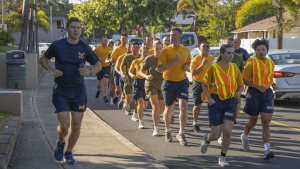 midshipmen running