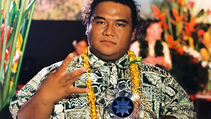 Punahele Kutzen with Na Hoku award