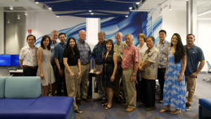 people standing in a room