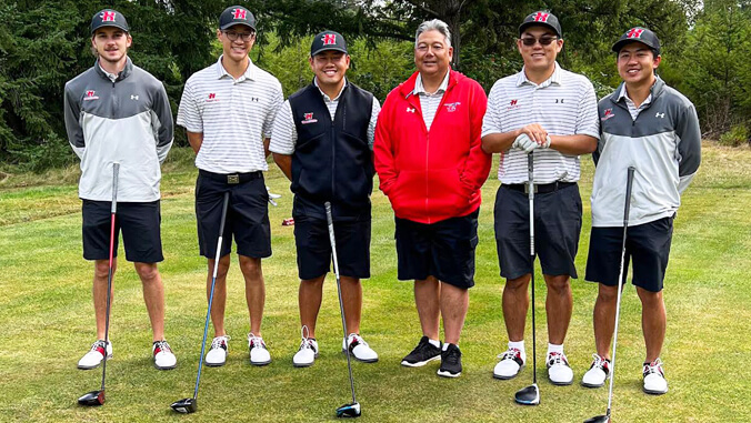 Golf players group photo