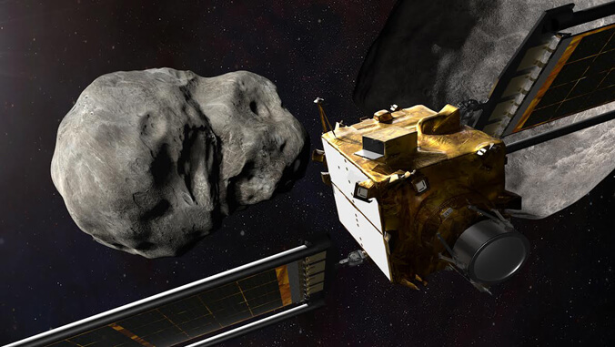 Illustration of spacecraft prior to impact
