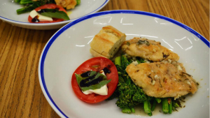 Chicken piccata dish