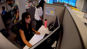 Person working at a computer