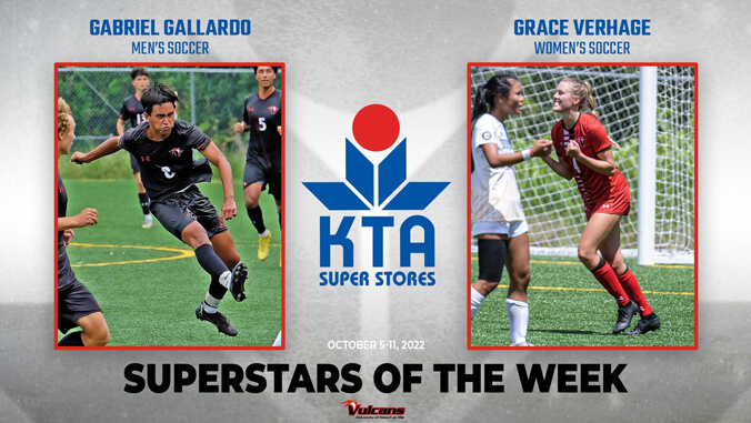 K T A Superstars graphic of U H Hilo soccer players