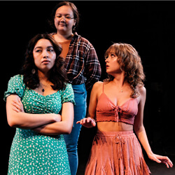 Three students in a play