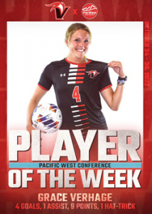 Grace VerHage Player of the Week graphic