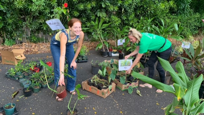 people moving plants