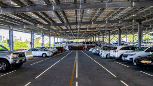 Top floor of the parking structure