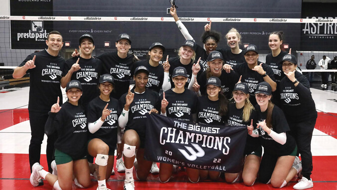 Wahine volleyball team clinches Big West title, heads to NCAA first round
