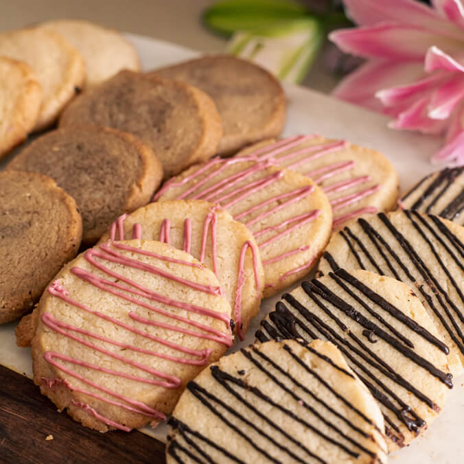 plate of shortbread cookies