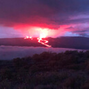 Eruption of Maunaloa as seen from Maunakea