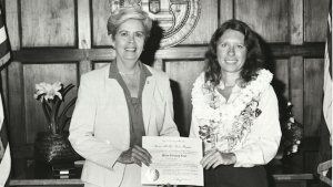 mayor eileen anderson with chesney-lind