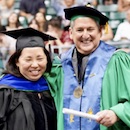 PhD grad goes from directing commencement to walking in same ceremony