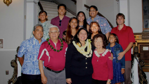 Family smiling