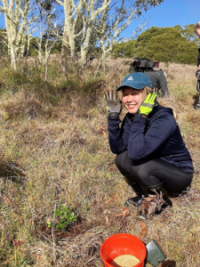 students planting tree