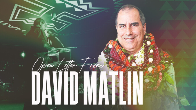 David Matlin with H graphic
