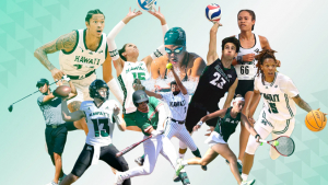 several athletes playing different sports