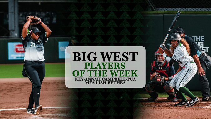 Softball Big West Players of the Week graphic