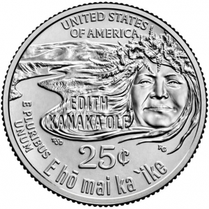 Image of Edith Kanakaole on a quarter