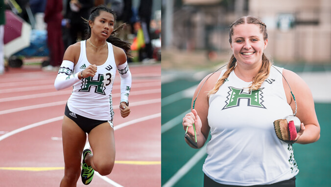 U H Manoa track and field athletes