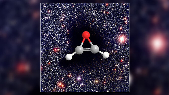 diagram of a white and red molecule