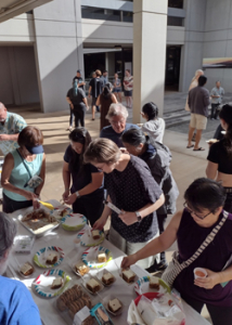 people attending reception