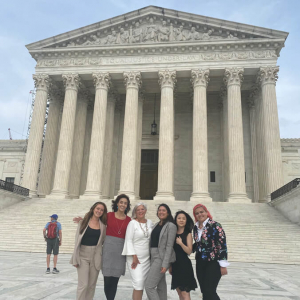 students in front of supreme court