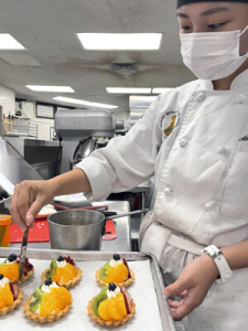 pastry chef in kitchen
