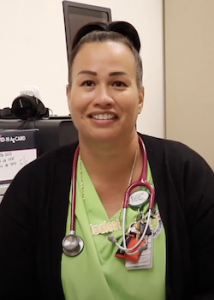 nurse smiling