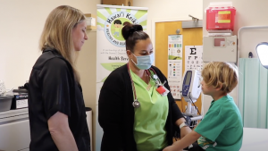 nurse with parent and child