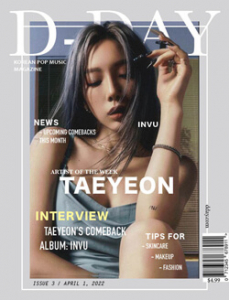 Magazine cover featuring Taeyeon