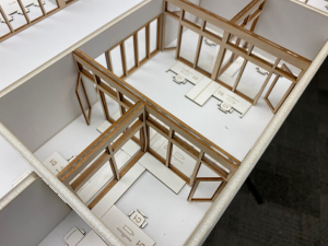 Close-up of model room