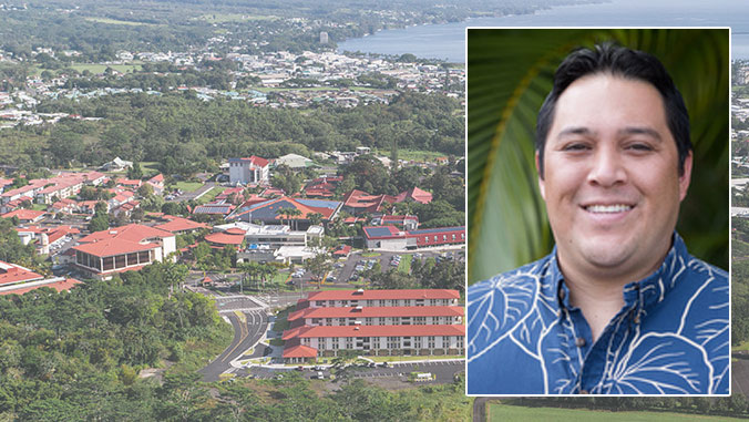 Kalei Rapoza with <abbr>UH</abbr> Hilo campus