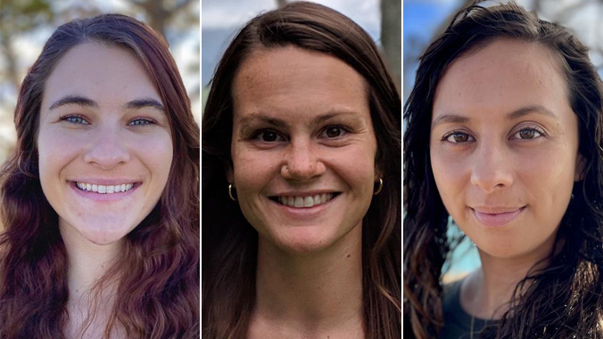 three women smiling