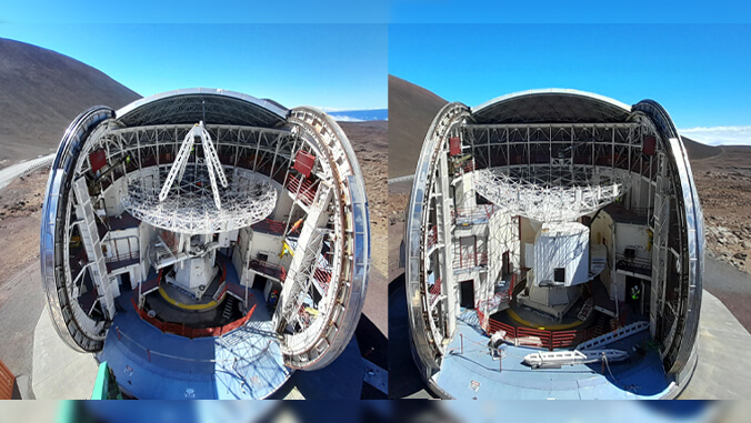 inside view of C S O telescope