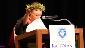 woman at podium